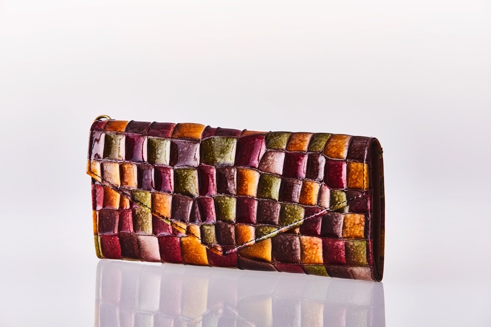Mosaic Croco Flap Wallet
