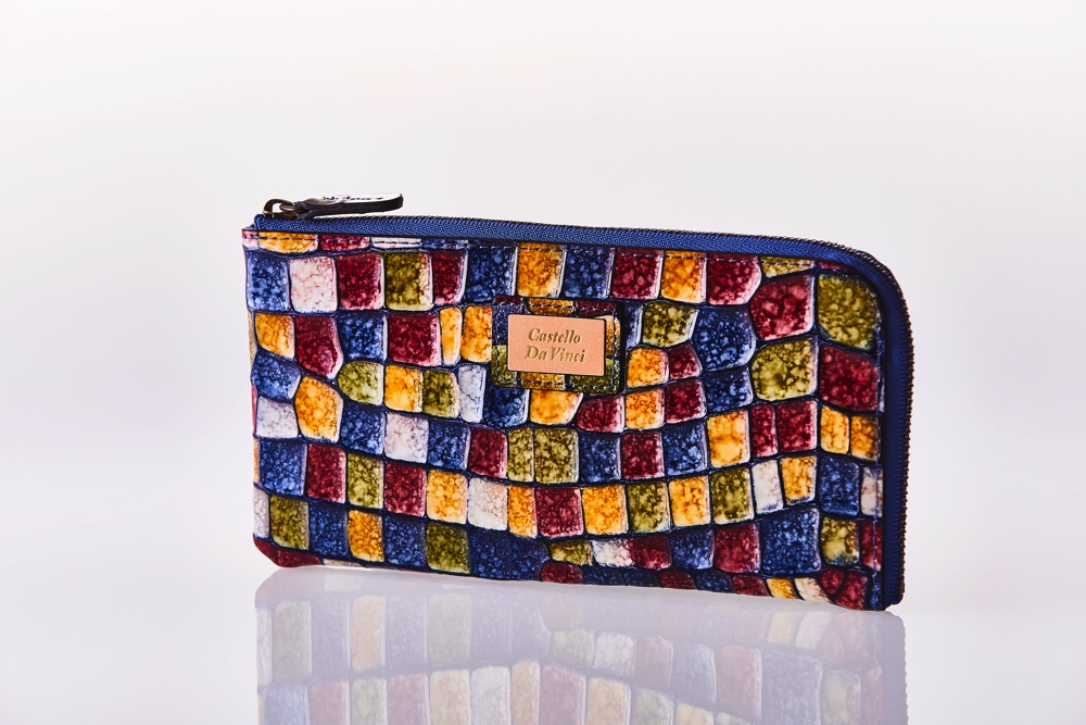 Mosaic CrocoMosaic Croco L Side Zip Slim Wallet