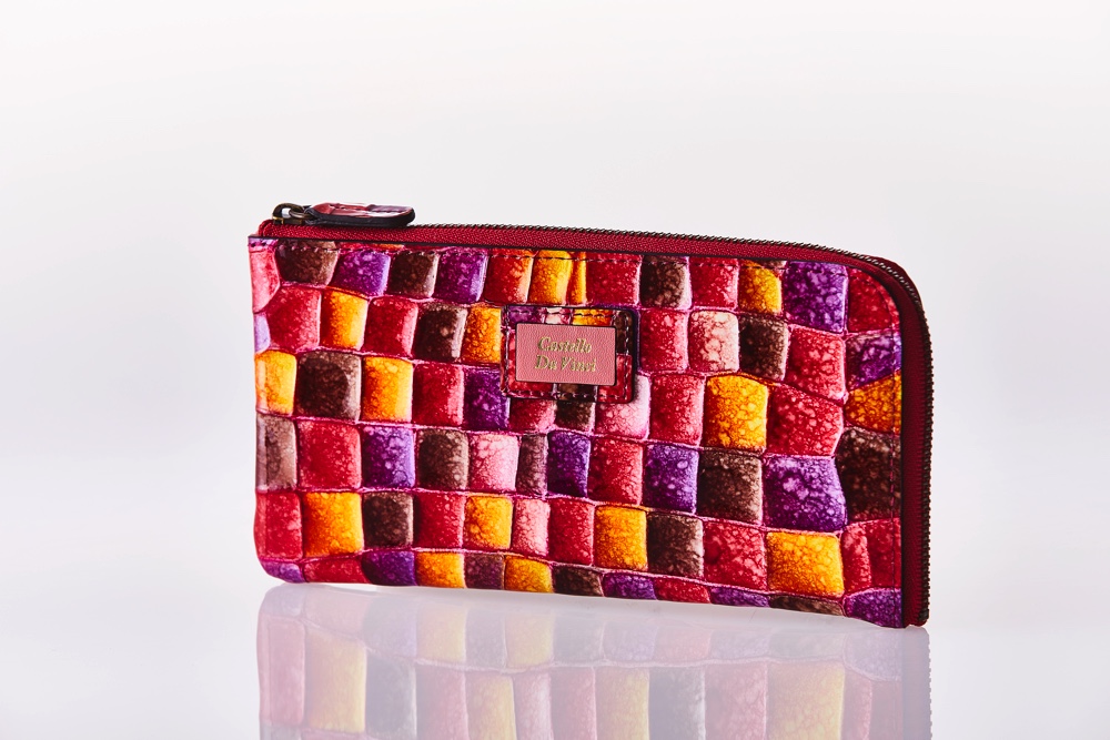 Mosaic CrocoMosaic Croco L Side Zip Slim Wallet