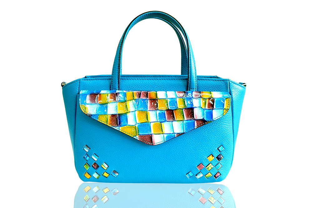 Mosaic Croco Mini Tote Bag