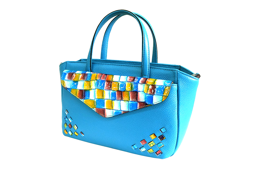 Mosaic Croco Mini Tote Bag
