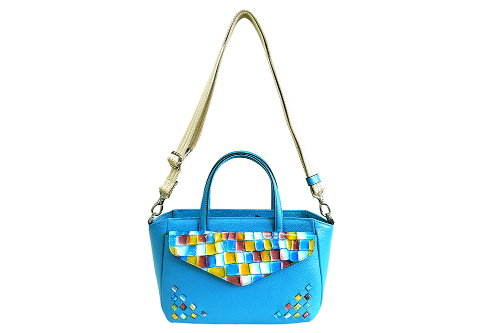 Mosaic Croco Mini Tote Bag