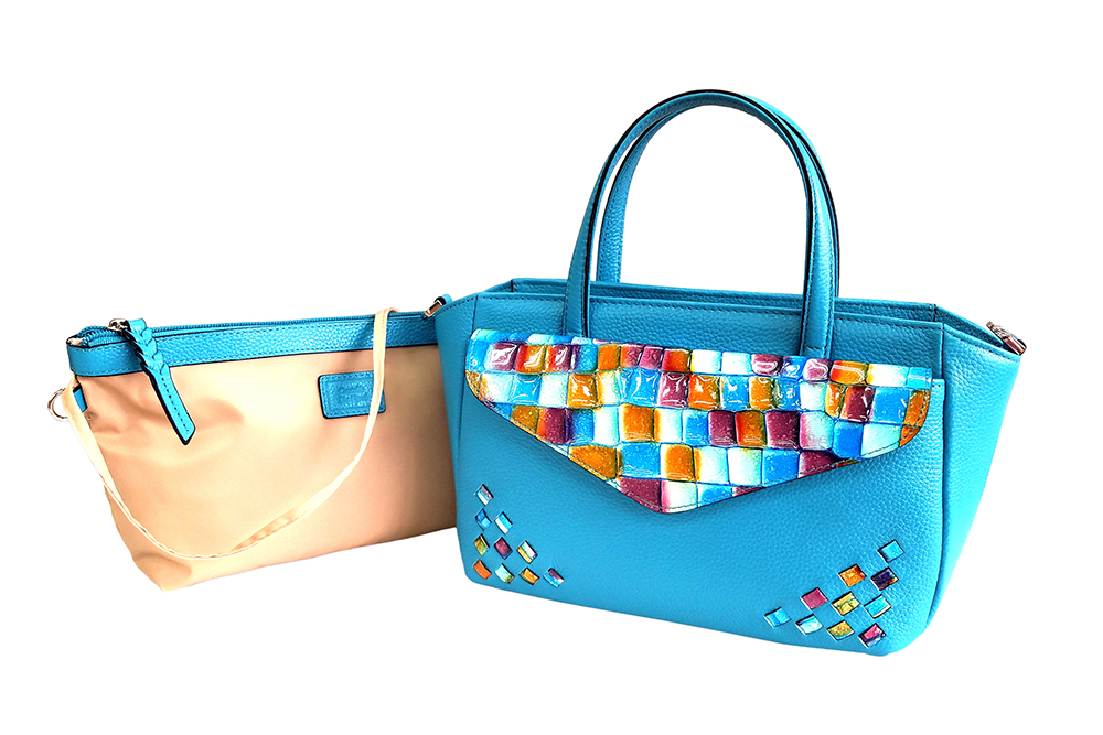 Mosaic Croco Mini Tote Bag
