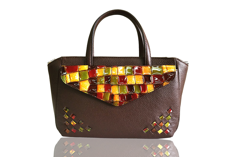 Mosaic Croco Mini Tote Bag