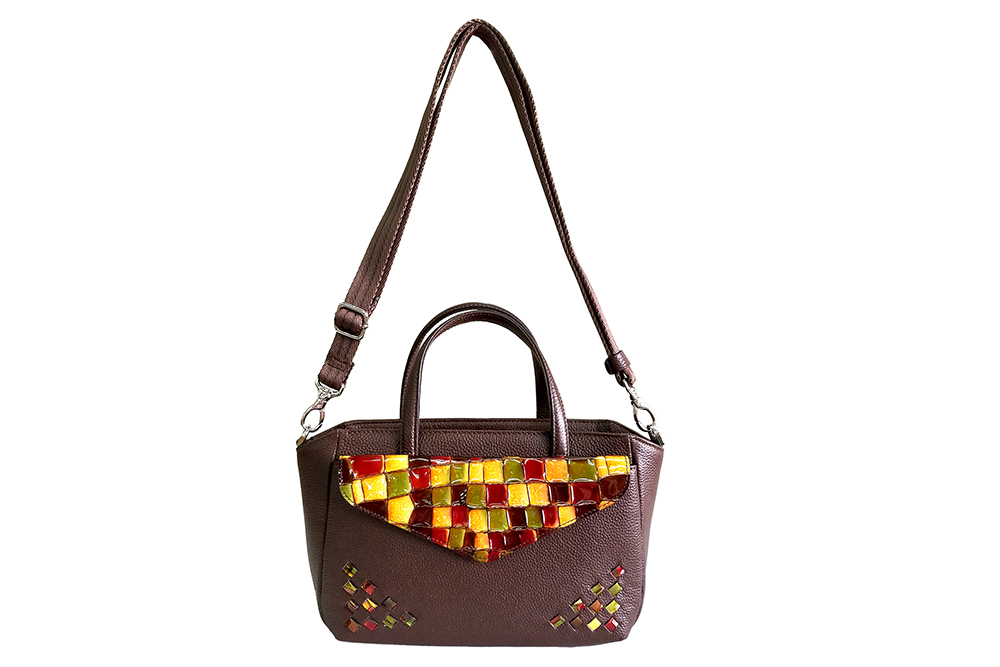 Mosaic Croco Mini Tote Bag