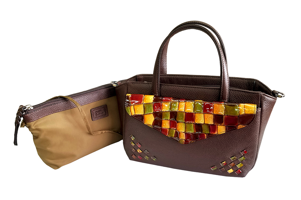 Mosaic Croco Mini Tote Bag