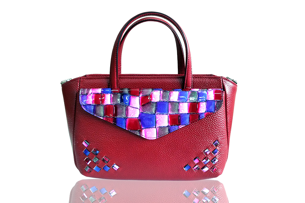 Mosaic Croco Mini Tote Bag