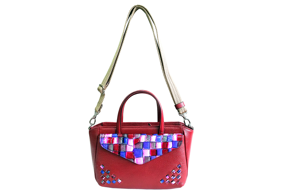 Mosaic Croco Mini Tote Bag