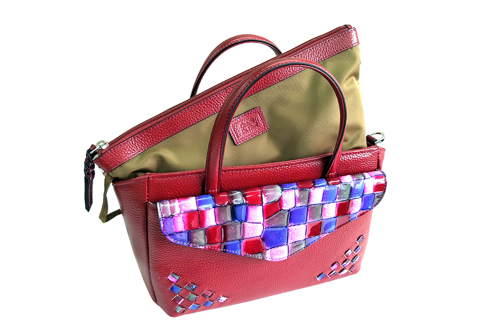 Mosaic Croco Mini Tote Bag