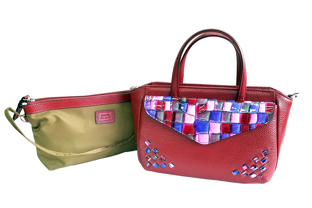 Mosaic Croco Mini Tote Bag