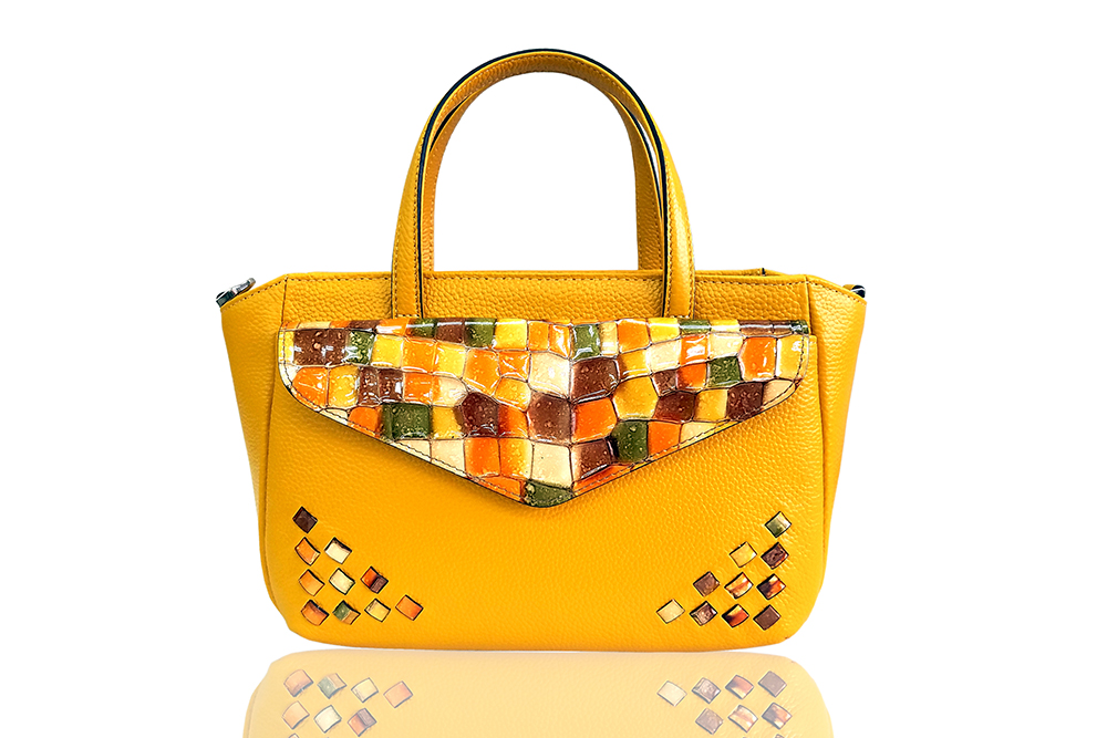 Mosaic Croco Mini Tote Bag
