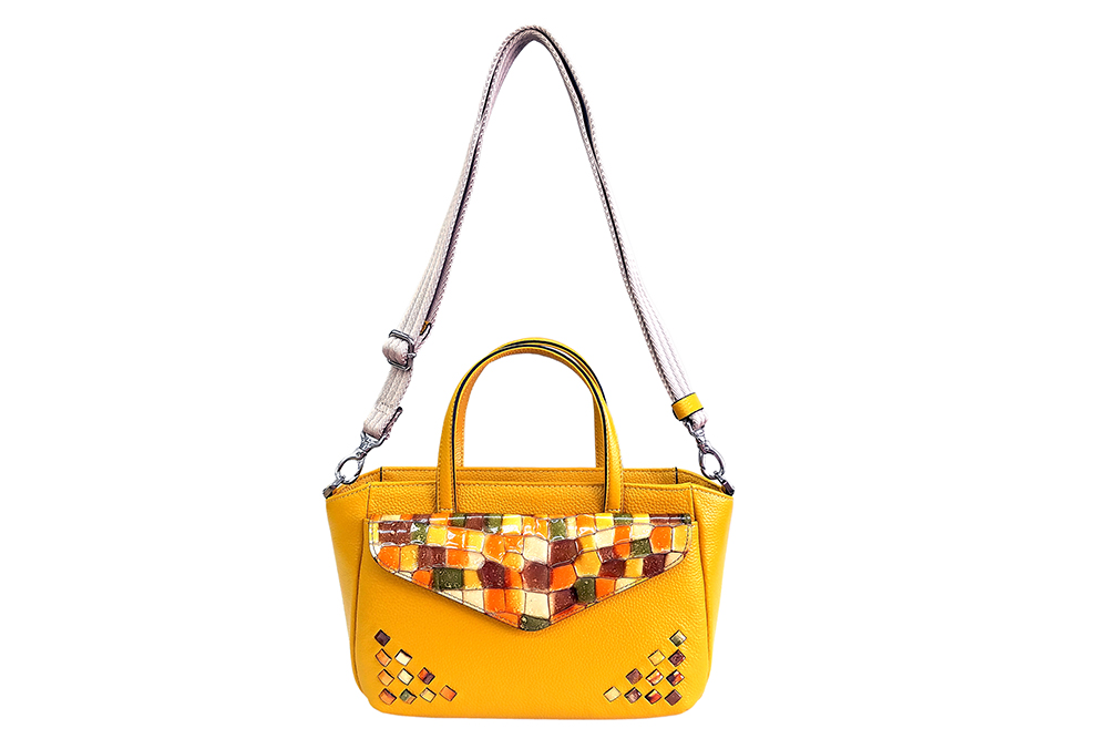 Mosaic Croco Mini Tote Bag