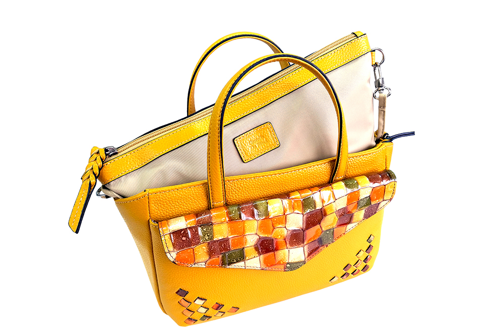 Mosaic Croco Mini Tote Bag