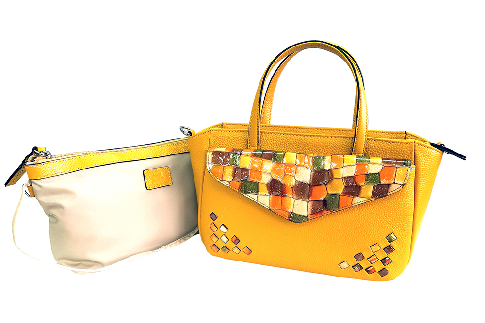 Mosaic Croco Mini Tote Bag