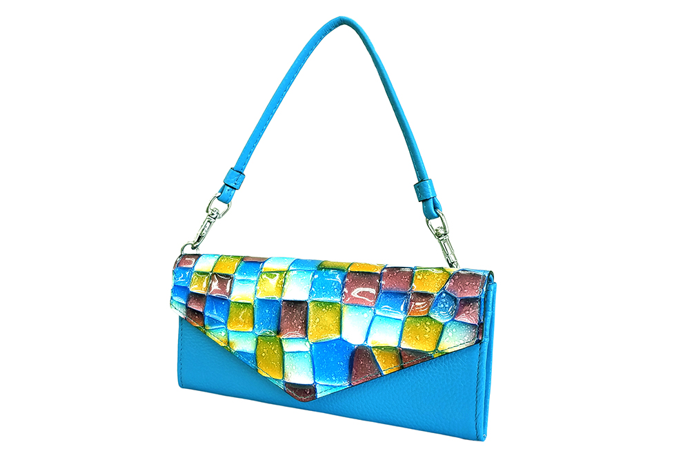 Mosaic Croco Flap Wallet