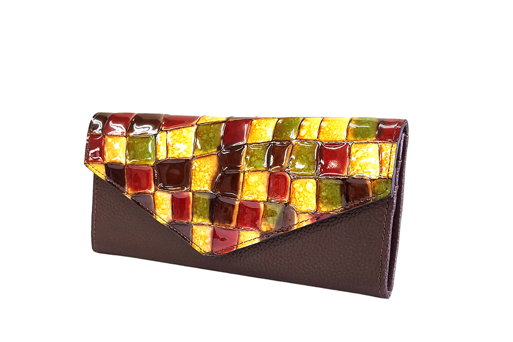 Mosaic Croco Flap Wallet