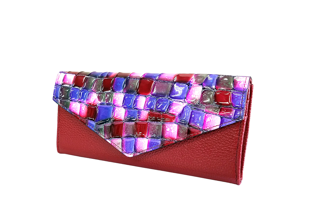 Mosaic Croco Flap Wallet