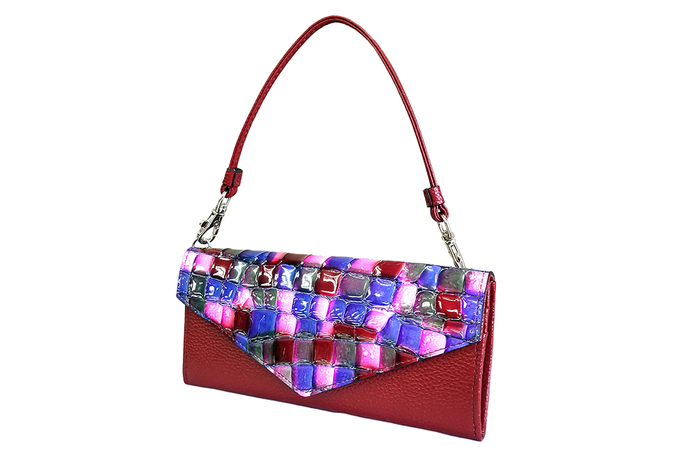 Mosaic Croco Flap Wallet