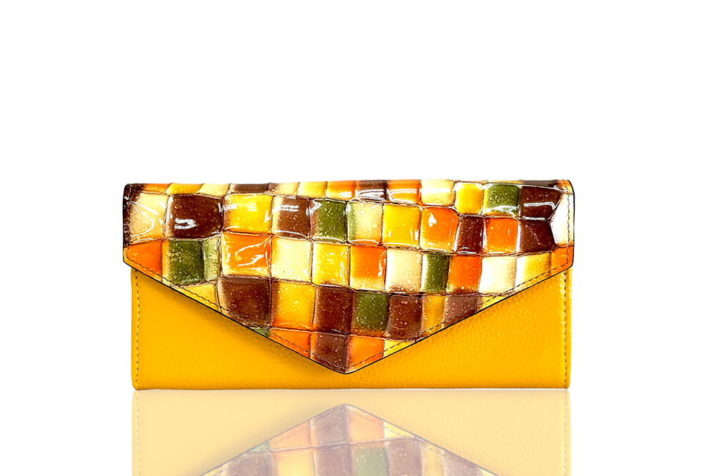 Mosaic Croco Flap Wallet