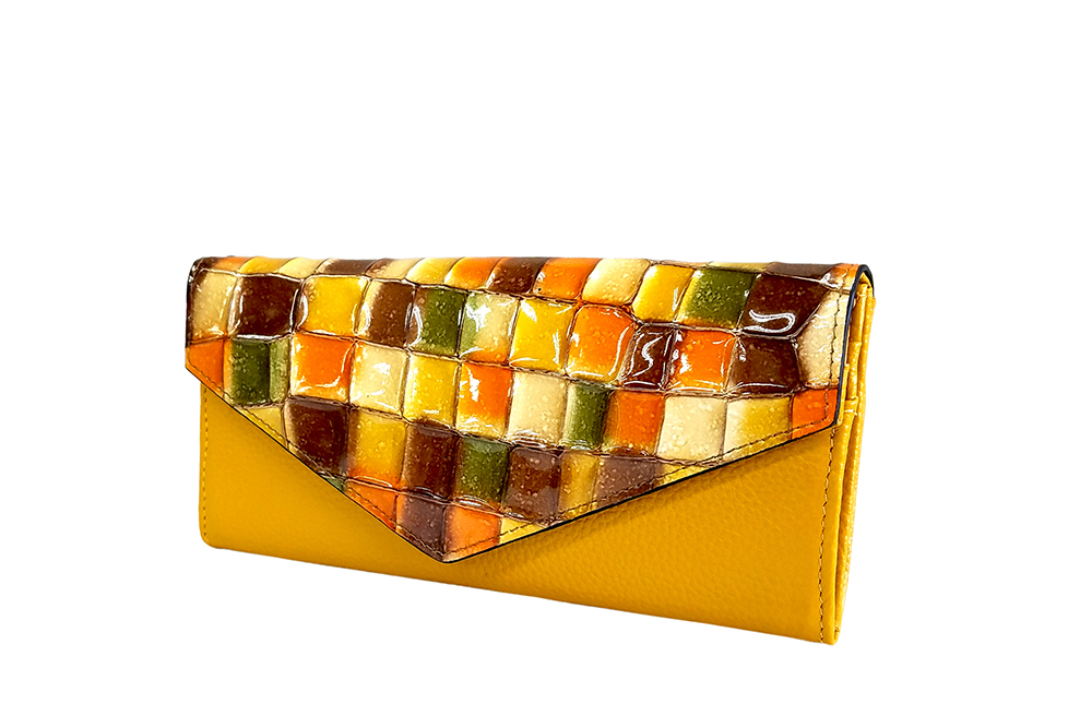Mosaic Croco Flap Wallet