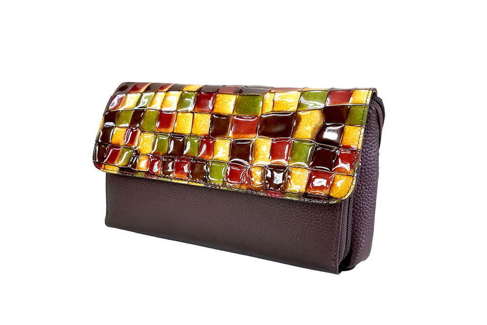 Mosaic Croco Wallet Bag