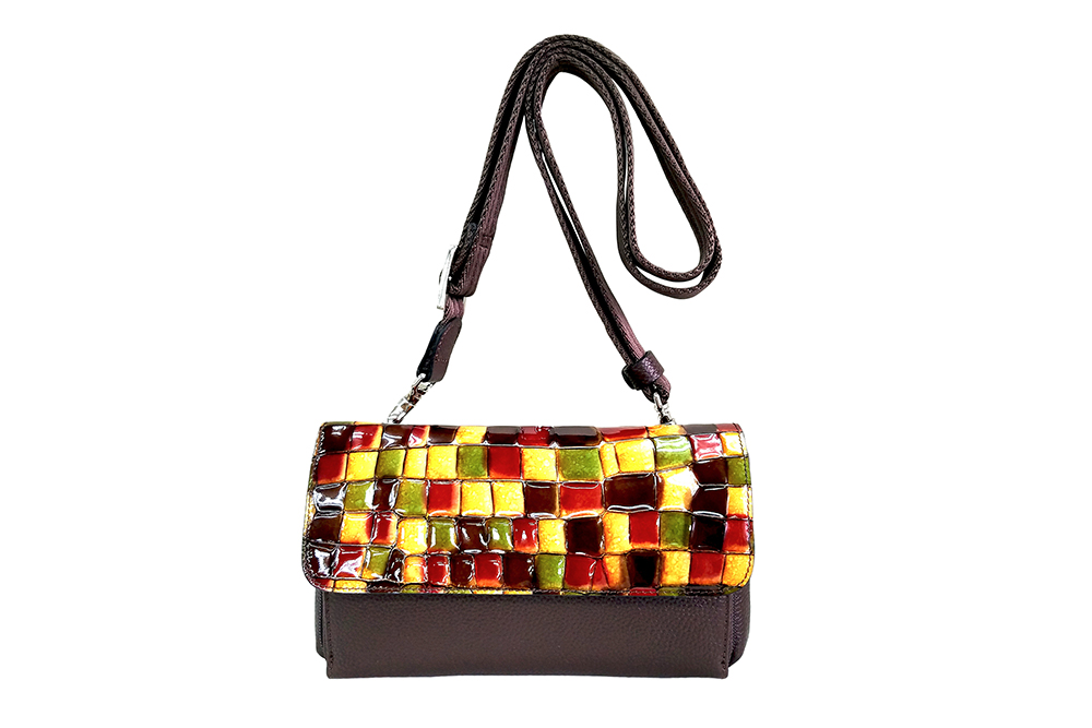 Mosaic Croco Wallet Bag