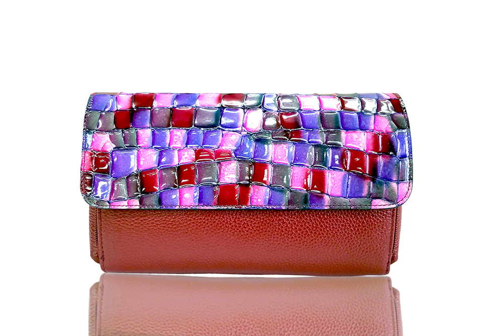 Mosaic Croco Wallet Bag