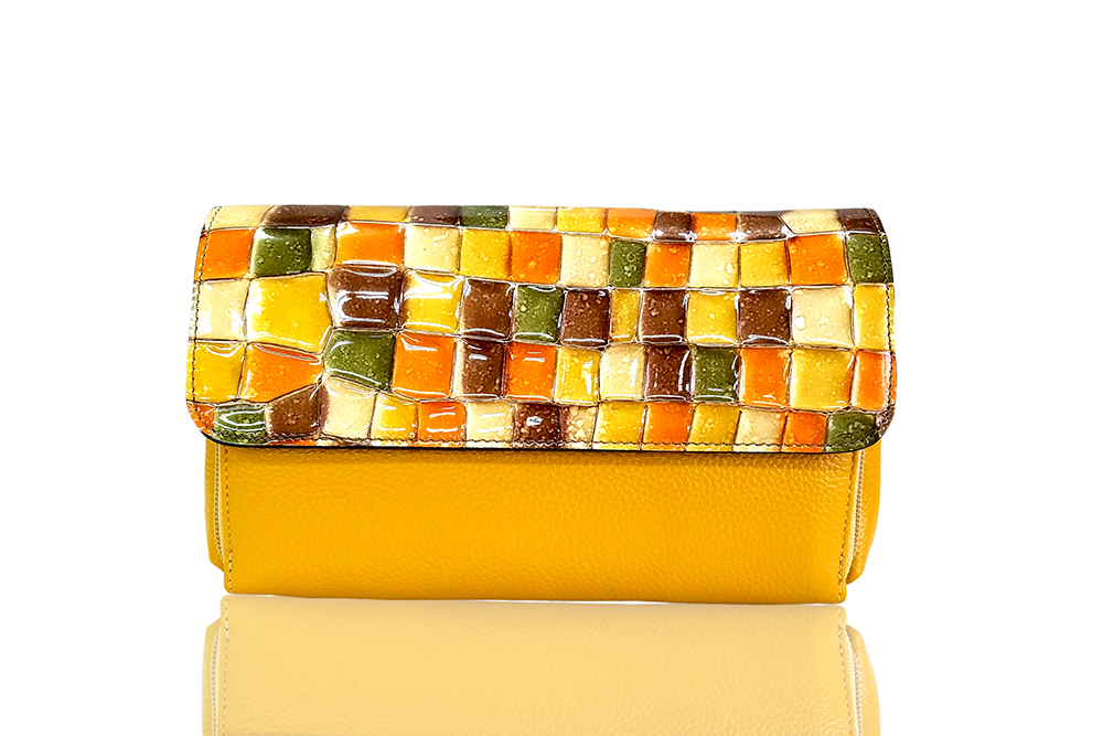 Mosaic Croco Wallet Bag