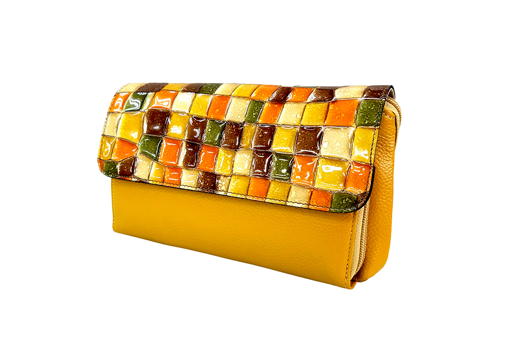 Mosaic Croco Wallet Bag