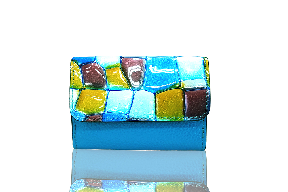 Mosaic Croco Tre Folding Flap Wallet