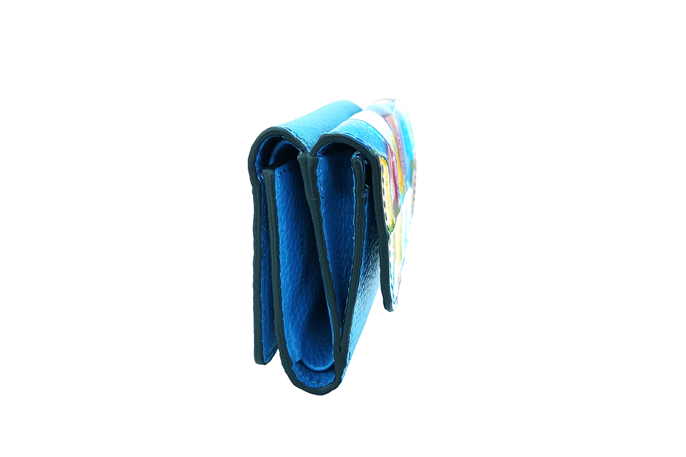 Mosaic Croco Tre Folding Flap Wallet