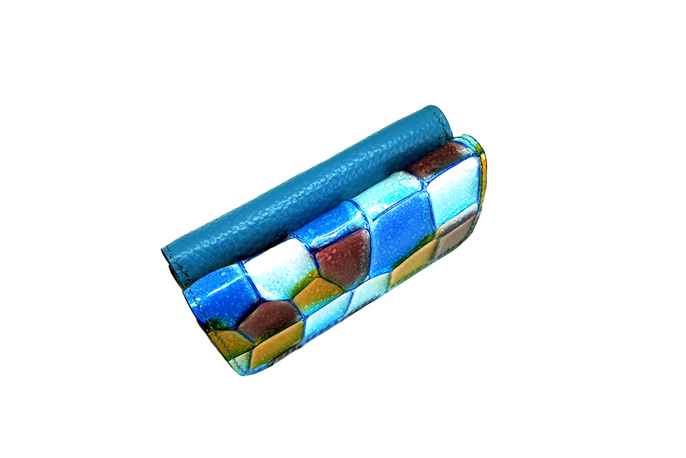 Mosaic Croco Tre Folding Flap Wallet