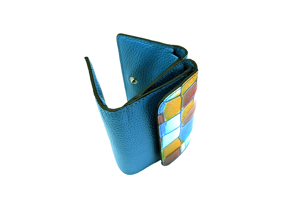 Mosaic Croco Tre Folding Flap Wallet