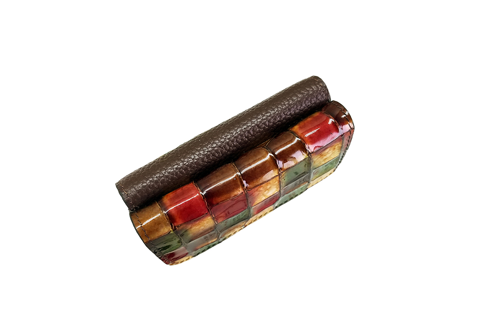 Mosaic Croco Tre Folding Flap Wallet
