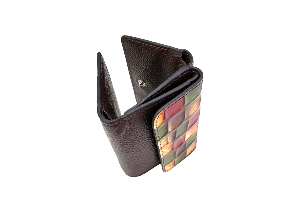 Mosaic Croco Tre Folding Flap Wallet