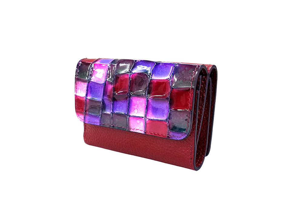 Mosaic Croco Tre Folding Flap Wallet