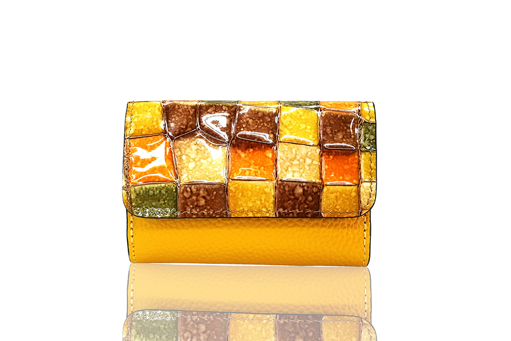 Mosaic Croco Tre Folding Flap Wallet