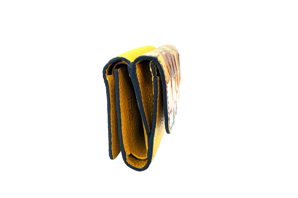 Mosaic Croco Tre Folding Flap Wallet