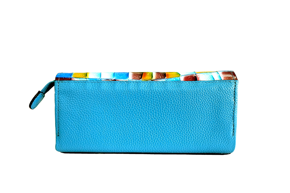 Mosaic Croco Flap Long Wallet