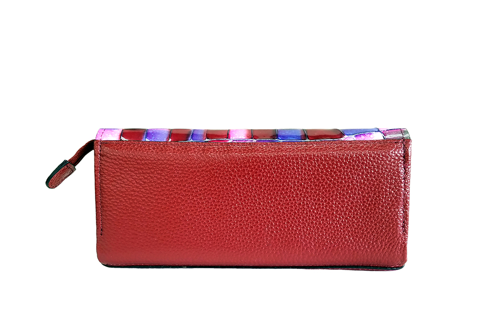 Mosaic Croco Flap Long Wallet