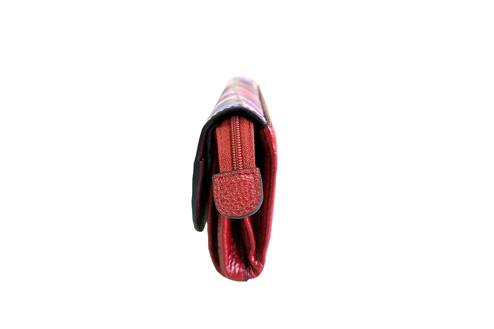 Mosaic Croco Flap Long Wallet