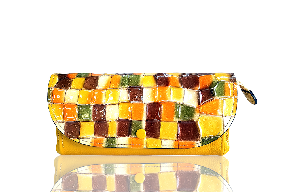 Mosaic Croco Flap Long Wallet