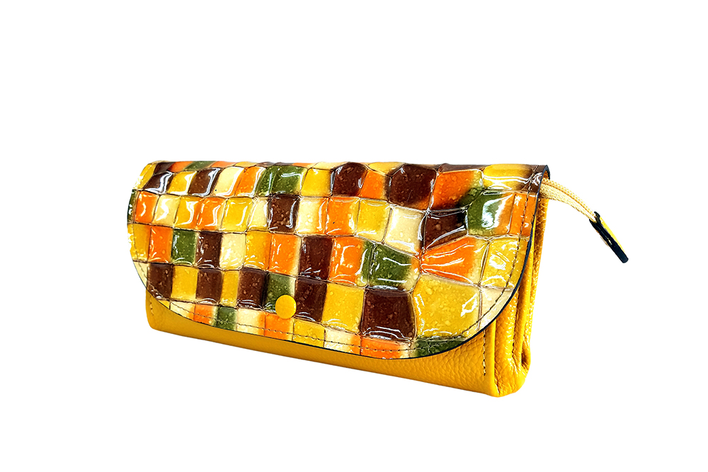 Mosaic Croco Flap Long Wallet