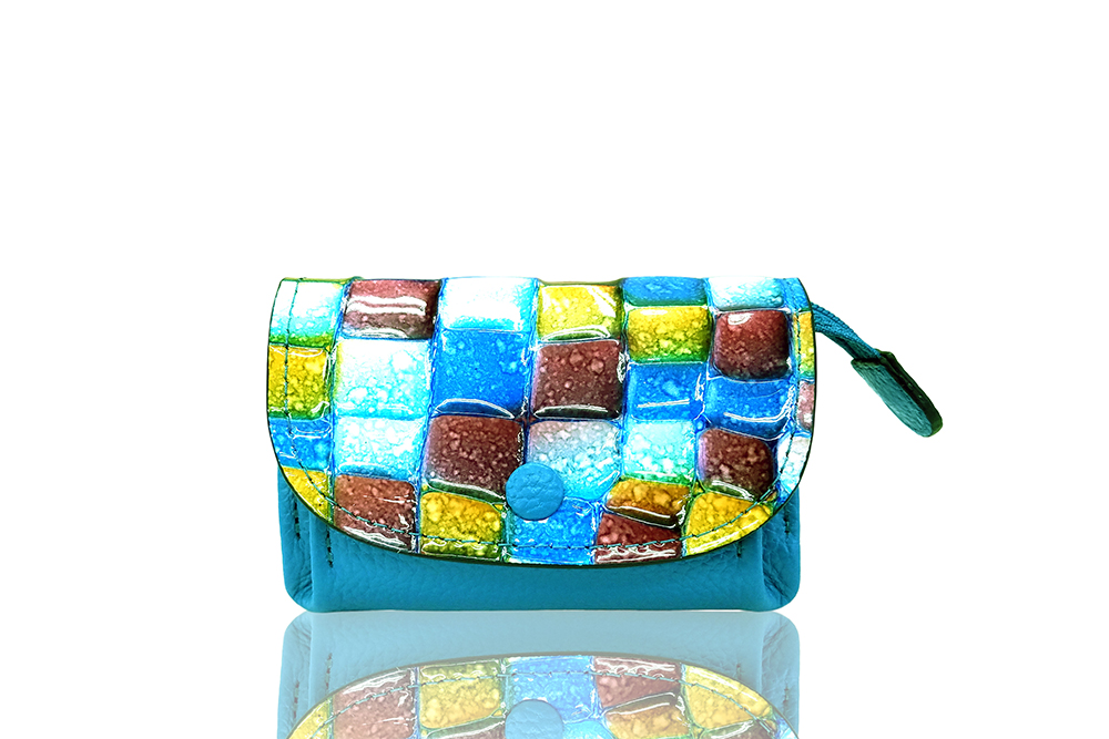 Mosaic Croco Flap Purse