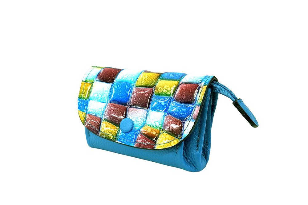 Mosaic Croco Flap Purse
