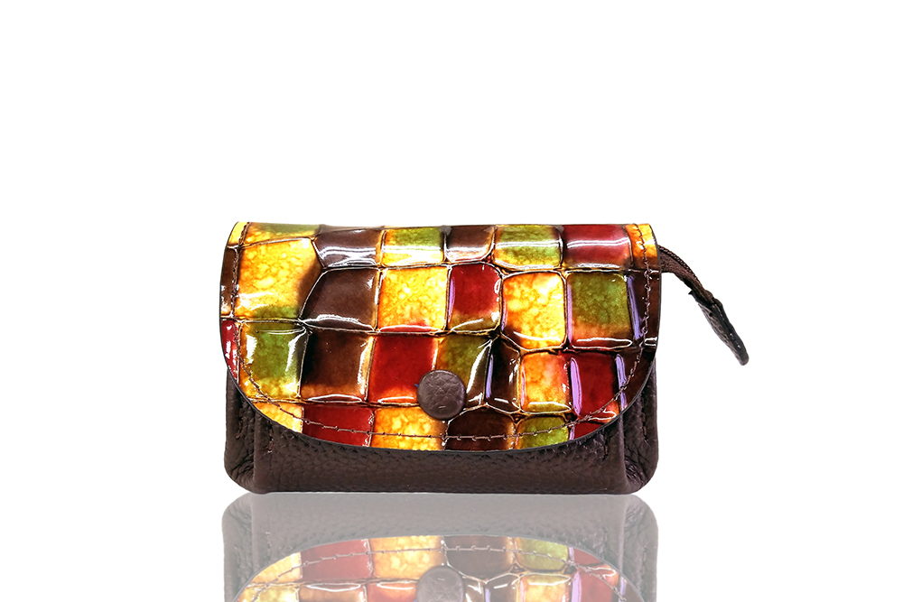 Mosaic Croco Flap Purse