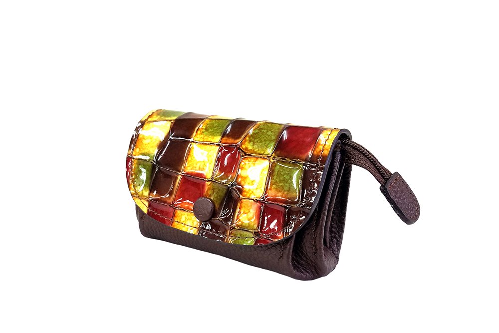 Mosaic Croco Flap Purse