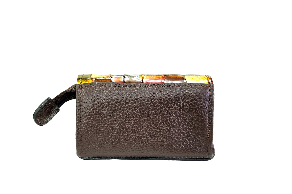 Mosaic Croco Flap Purse