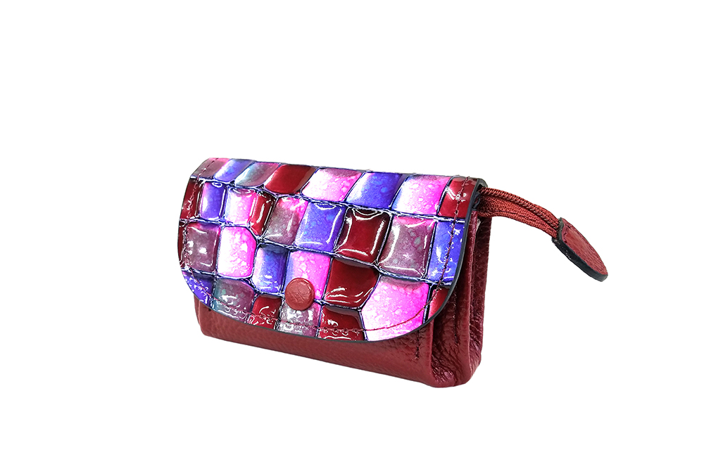 Mosaic Croco Flap Purse