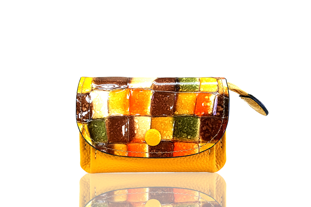 Mosaic Croco Flap Purse